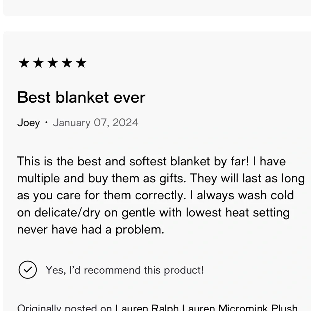 Lauren Ralph Lauren Quiet Gray Micromink King Size Blanket